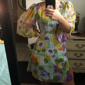 70’s floral party dress